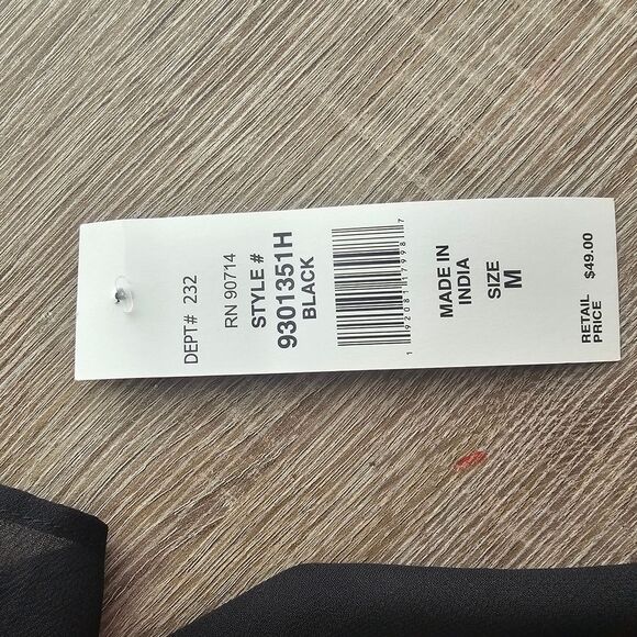 MSK Black Sheer Dress - Picture 4 of 8